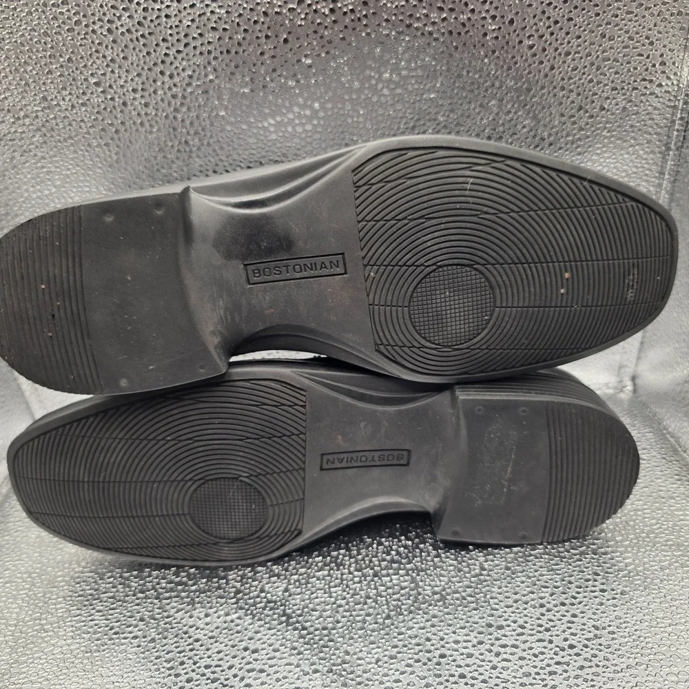 Bostonian Men's Black Leather Loafers Size 9 M Classic Horsebit Slip-On Comfort